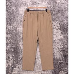 FIGS Pro Pants Medium Short Mens Tailored Trouser Khaki Tan Scrub